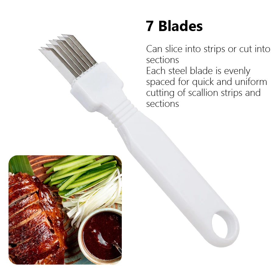 Kitchen Green Spring Onion Slicer, Vegetable Chopper, Slicing Tool for Onion Strips