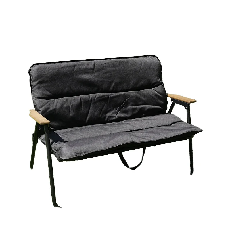 كرسي خارجي متين مبطن بالقطن 3 تروس قابل للتعديل مسند ظهر منخفض سميك مقعد مستلق قابل للطي أكسفورد مريح محمول #4