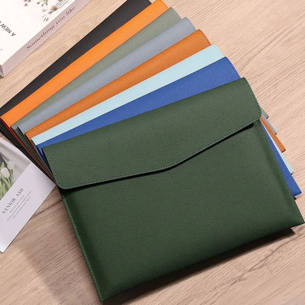 Data Contract Bill Storage Leather Leather File Folder Large Capacity A4 Document Bag Document Organiser School Office