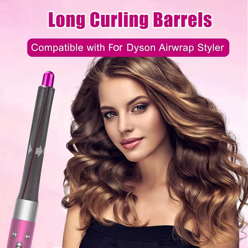 20Mm Long Curling Iron Barrels Attachment For Dyson Airwrap Styler HS05 HS01, Professional Volume And Shape Curler Tool