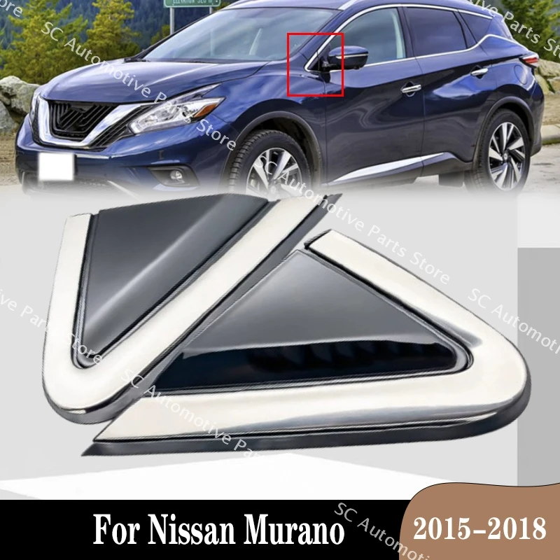For Nissan Murano 2015 2016 2017 2018 Door Rearview Side Mirror Trim Corner Triangle Fender 96319-5BC0A 96318-5BC0A