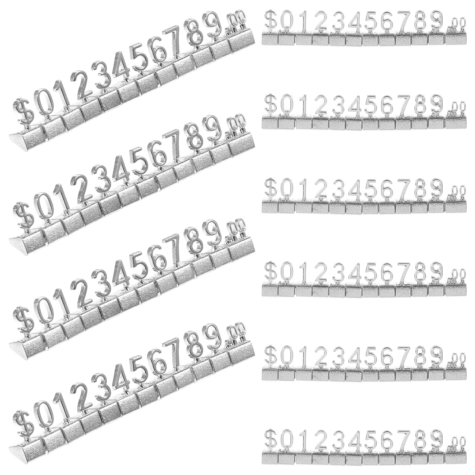 10 Pcs Price Tag Display Cube Tags Metal Pricing Label Stand Block Cubes Alloy Office