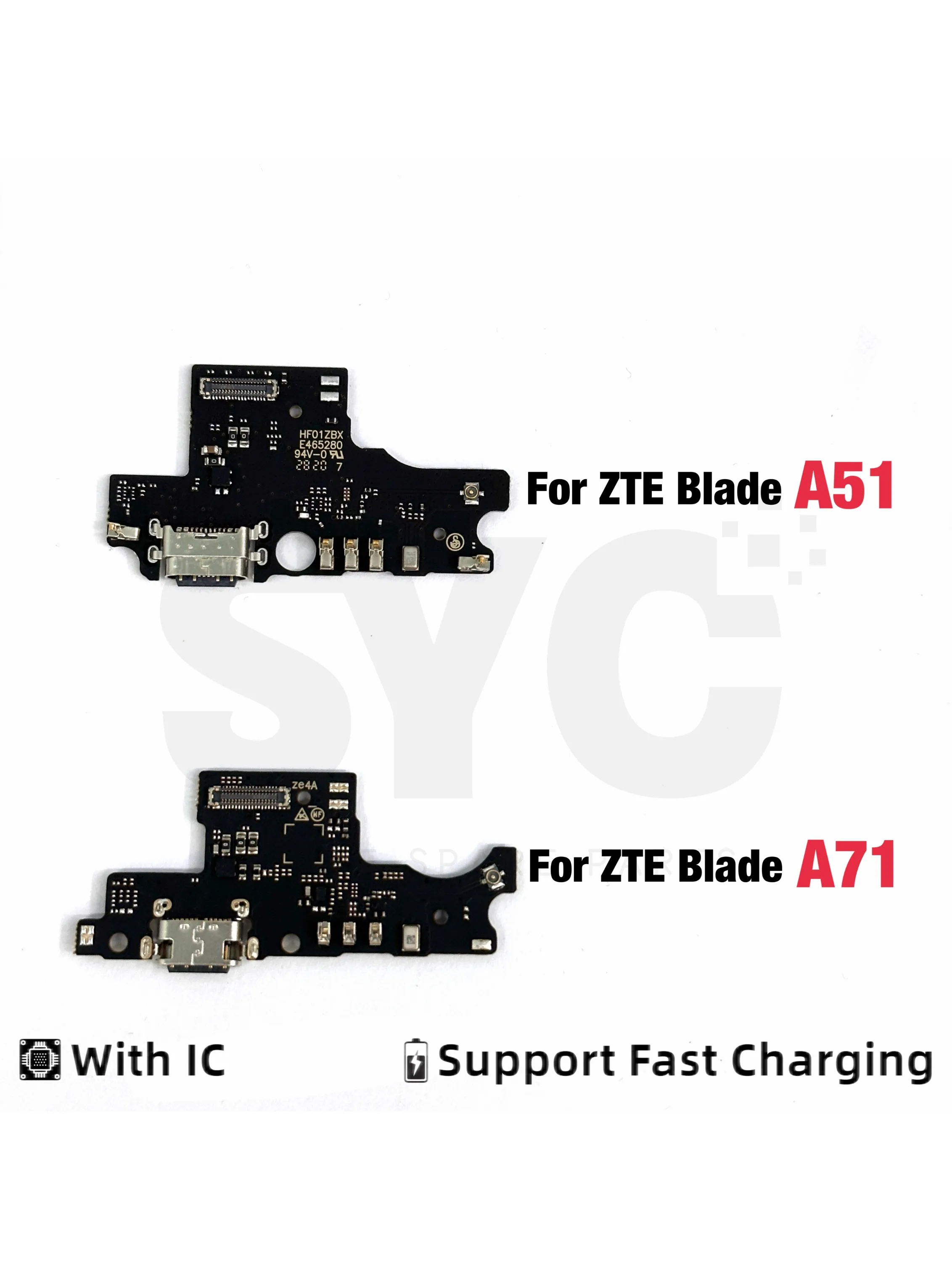 Nowy Port Ładowania USB Złącze Dock Flex Kabel z IC Części Zamienne do ZTE Blade A51 A71 2021 — zdjęcie 2