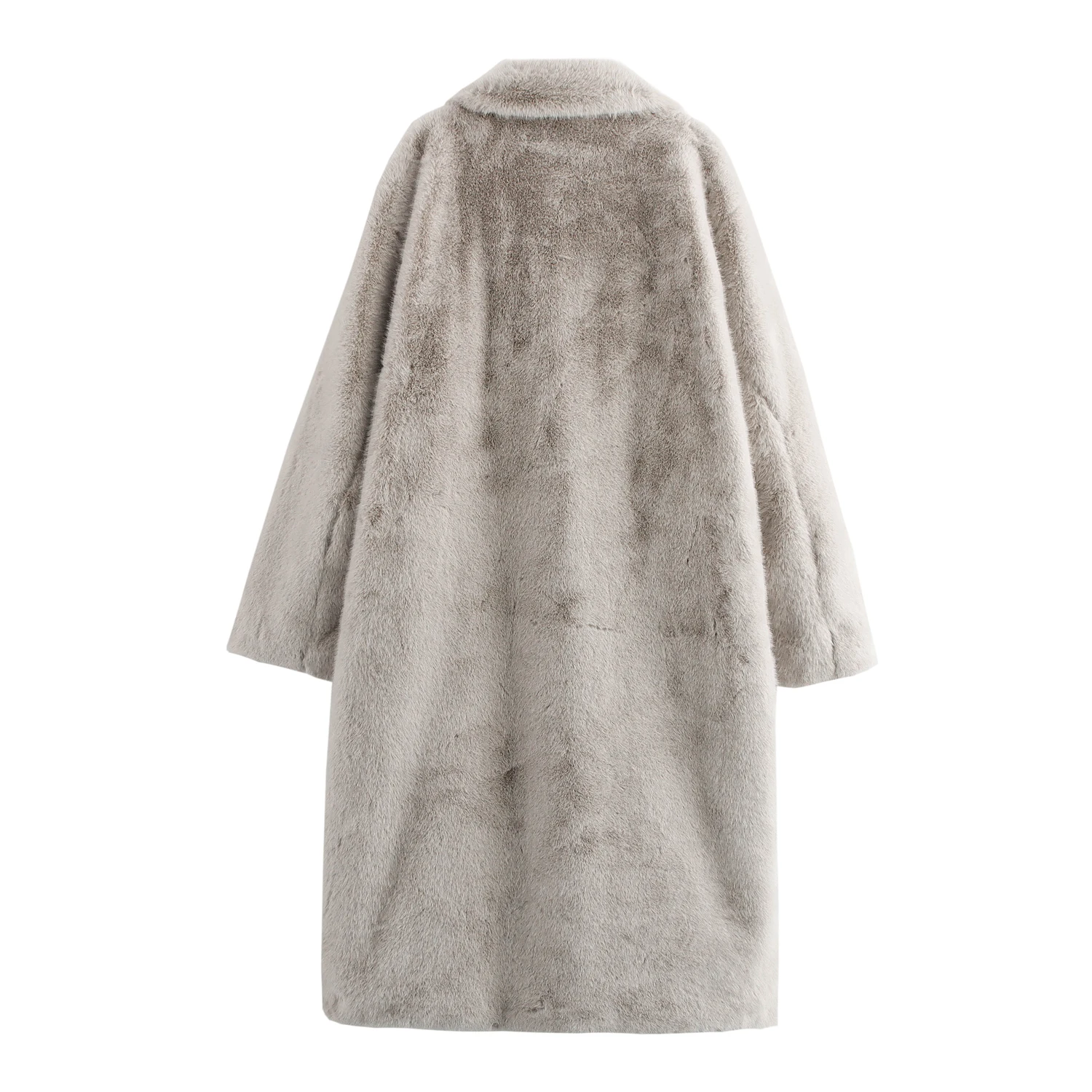 JNLEAOG Women's Long Coat Fake Fur Effect Autumn New Sle Loose Fit European Sle Faionable Ladies' Clothing