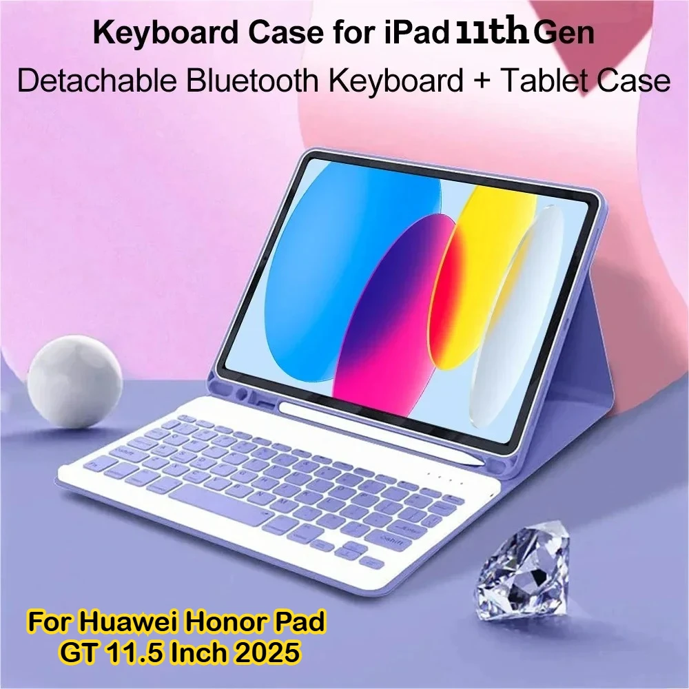 

НОВЫЙ чехол для Huawei Honor Pad GT 11,5 дюймов 2025, магнитная беспроводная Bluetooth-клавиатура + чехол для планшета для Honor GT 11,5 дюйма, умный чехол