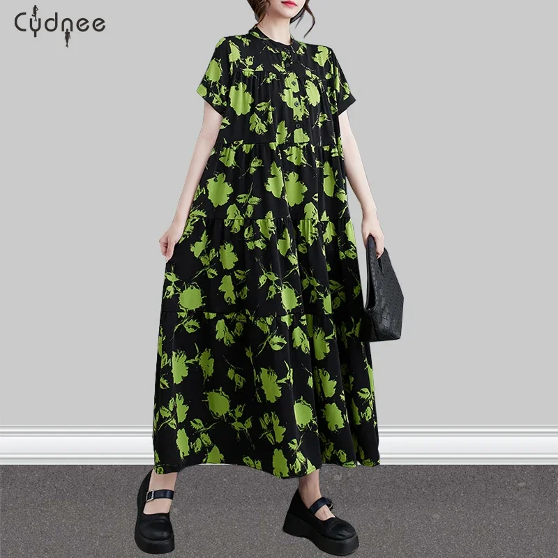 Floral Print Shirt Dress Casual Chic Comfortable Stylish Trendy Flirty Suitable For Various Casual Formal Events