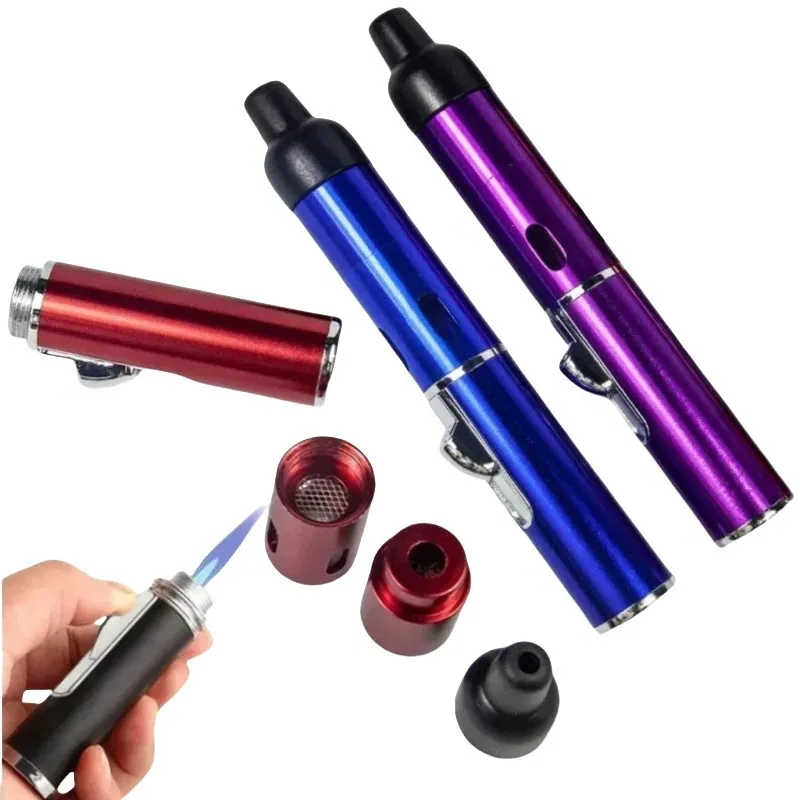 

Windproof Multifunctional Inflatable Lighter Metal Portable Blue Flame Outdoor Camping Kitchen Cooking Aromatherapy Lighter