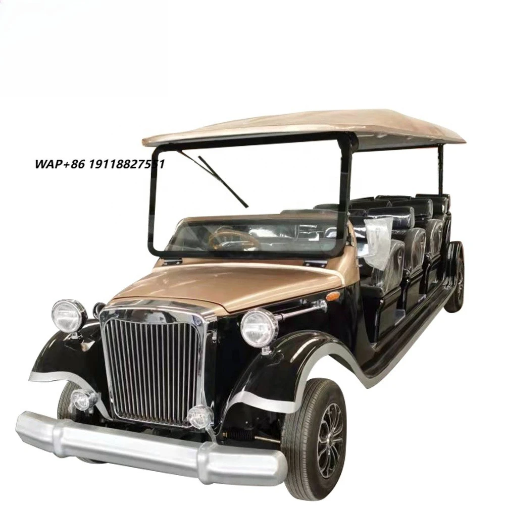 Newly Released 14-Seater Retro Sedan Superior Quality Antique Classic Vintage Electric Sightseeing Bus and Car