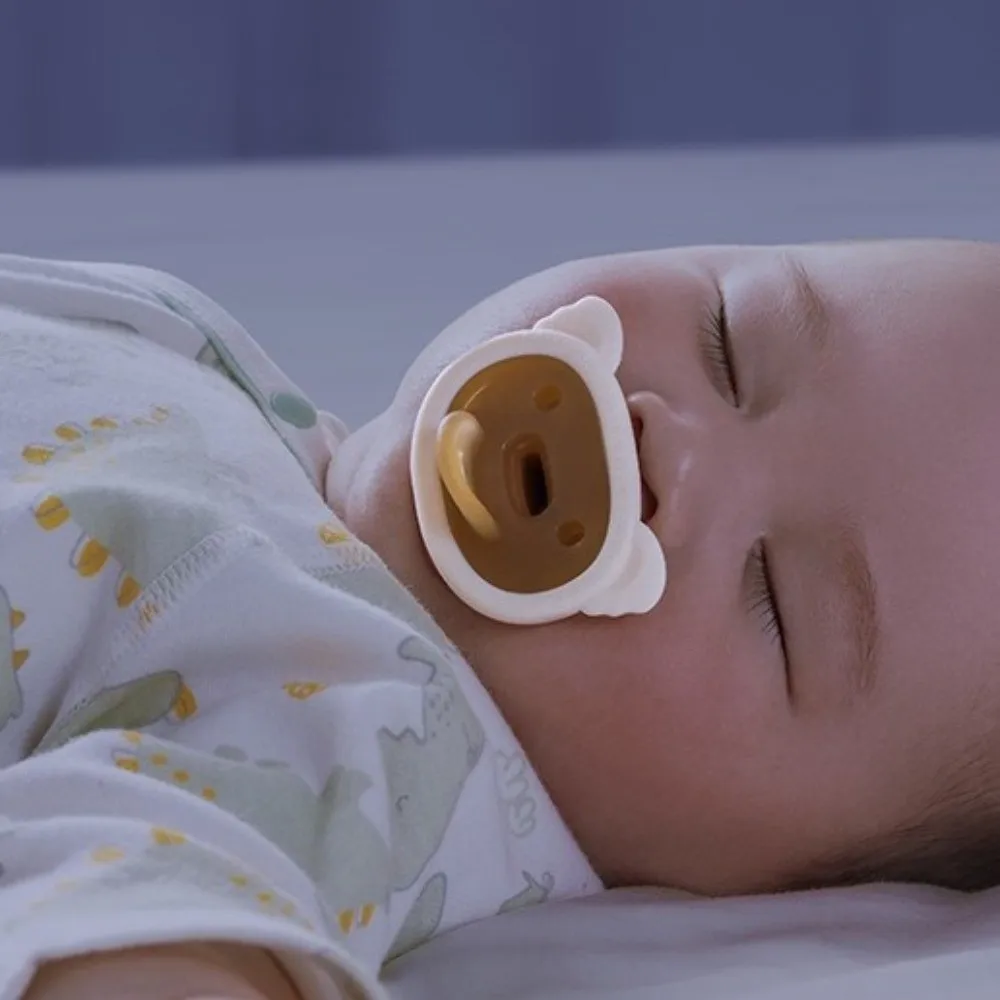 

2 шт., мягкая на ощупь силиконовая соска для новорожденных, милый маленький медвежонок, против еды, ручная детская соска, в похоже на грудь, без BPA, детская соска