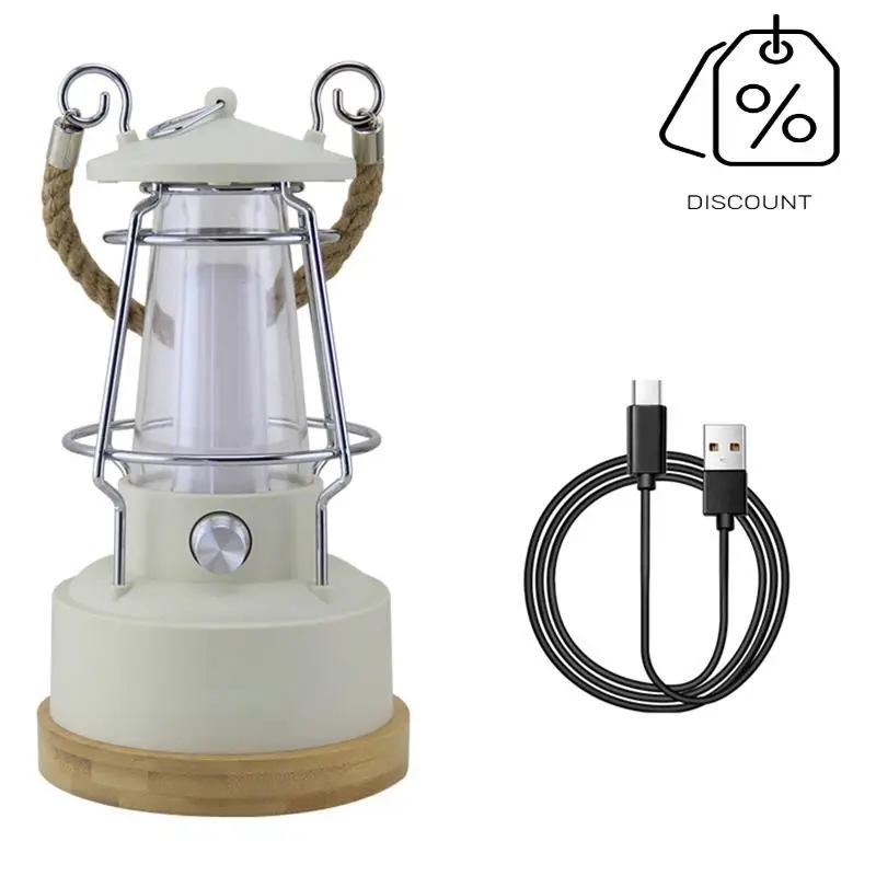Multifunctional Retro Camping Lamp Camping Lamp Atmosphere Stepless Dimming Horse Lamp Charging Dual-Purpose-AT30