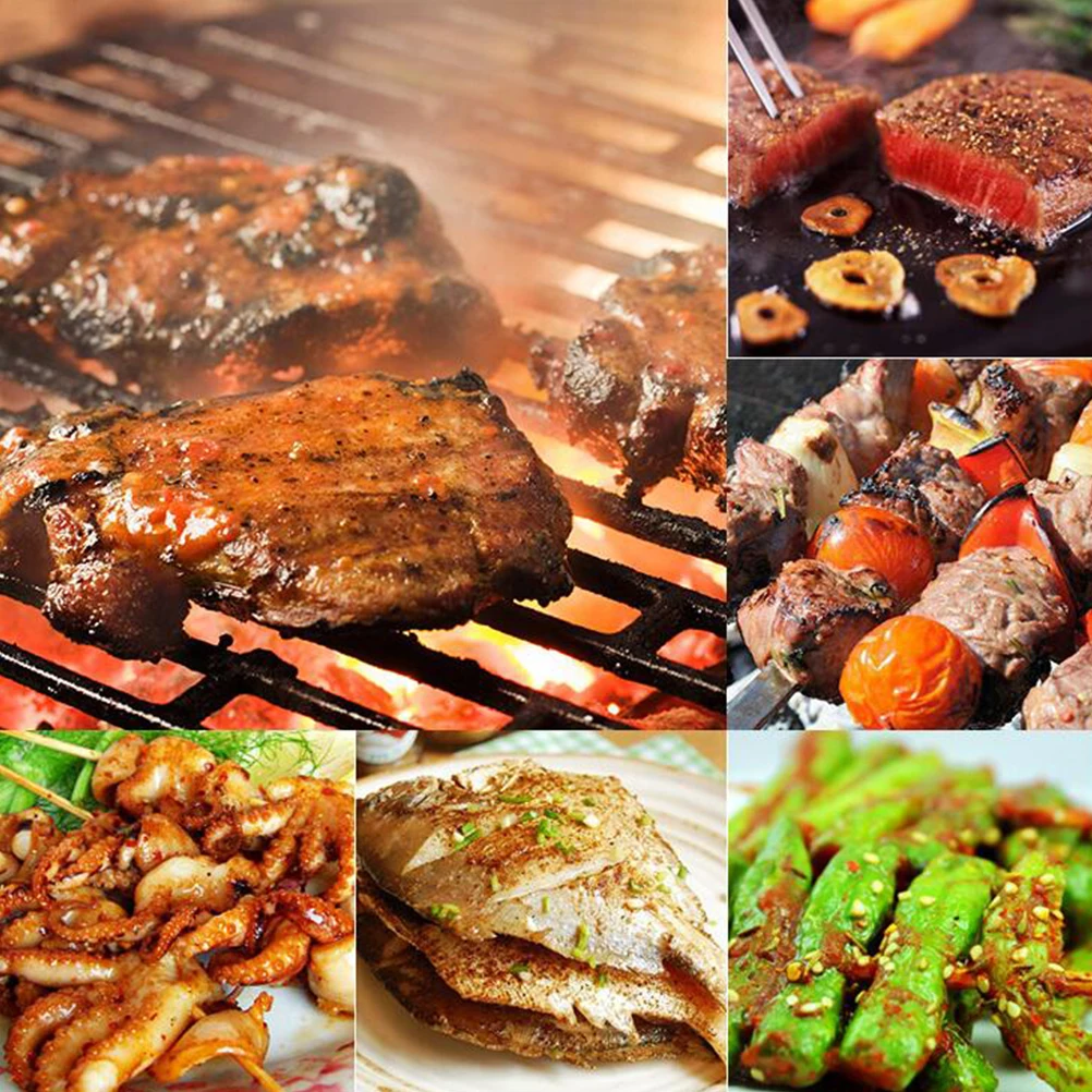 Parrilla de Barbacoa Simple de Acero Inoxidable, Portátil, para Acampar, Pescar, Brochetas, Shish Kebab, Satay, Accesorios para Barbacoa