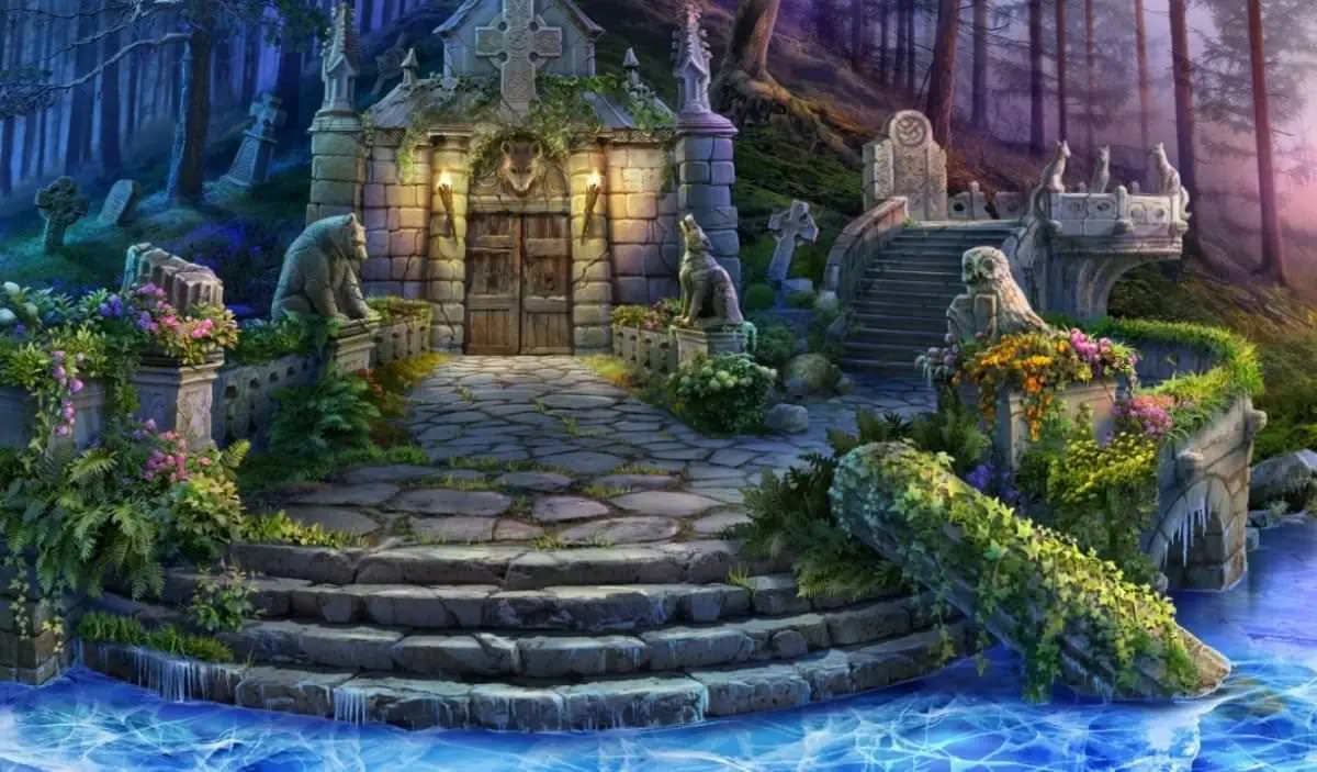 

magic fairy garden forest house tree staircase backdrops computer print party supplies Photography Studio Backgrounds