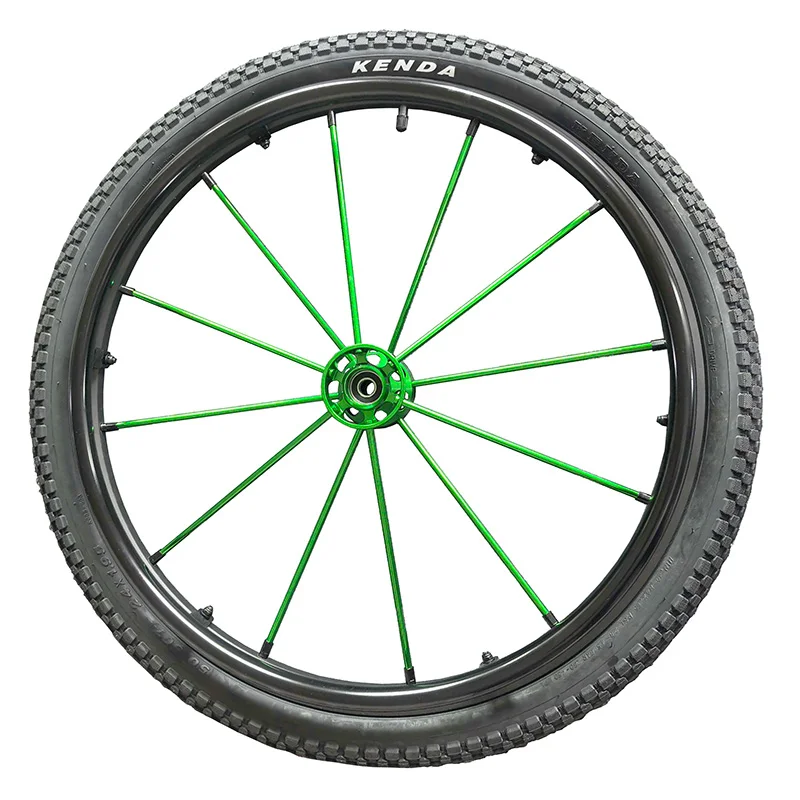 A pair of 24*1.95 sports wheelchair rear wheels, mountain wheels, KENDA all-terrain tires, 12/12.7 mm bearing diameter, quick installation, one for each side