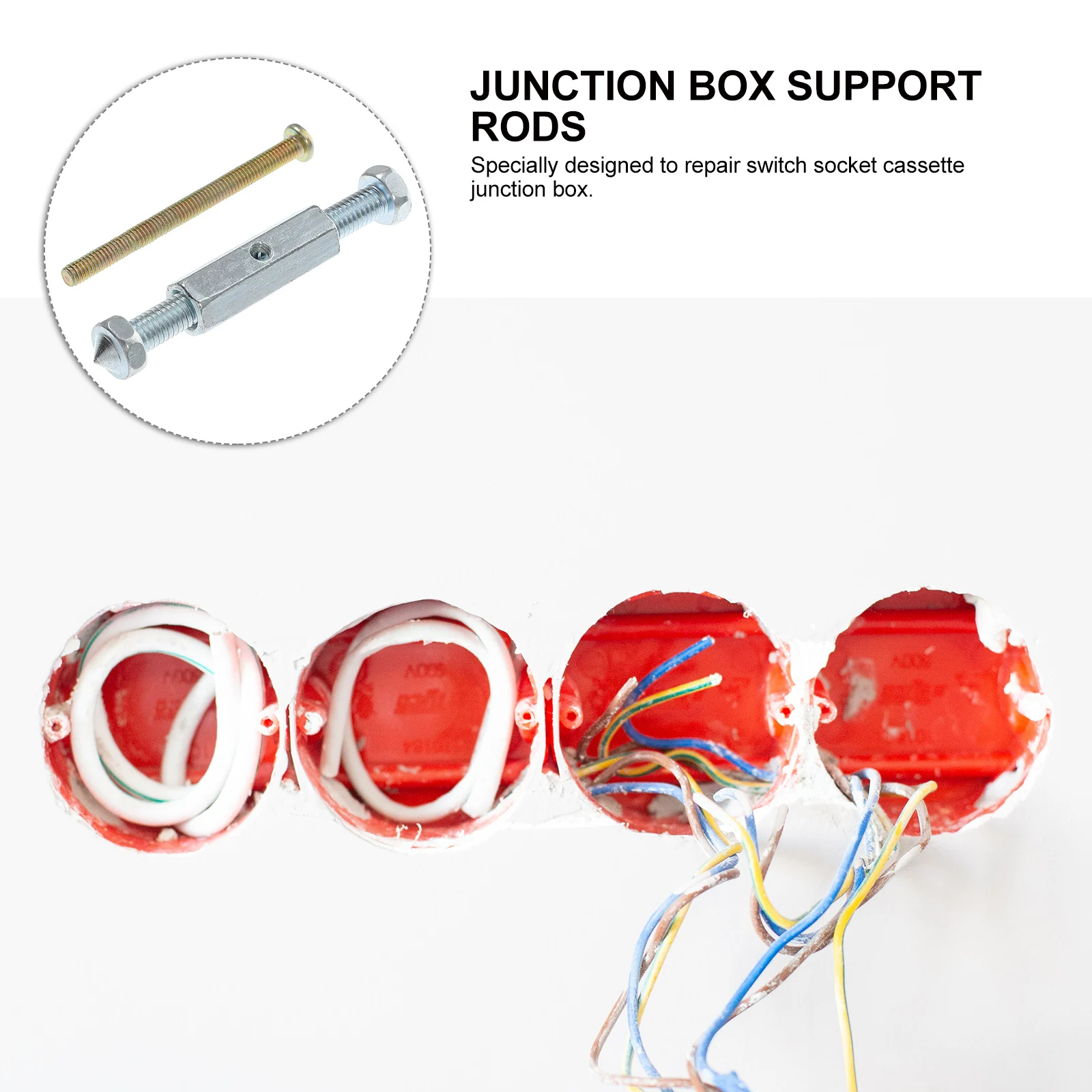 

21Pcs Switch Socket Cassette Repairer Junction Box Screw Brace Fixer Tightening Tool High Hardness Metal Repair Accessory