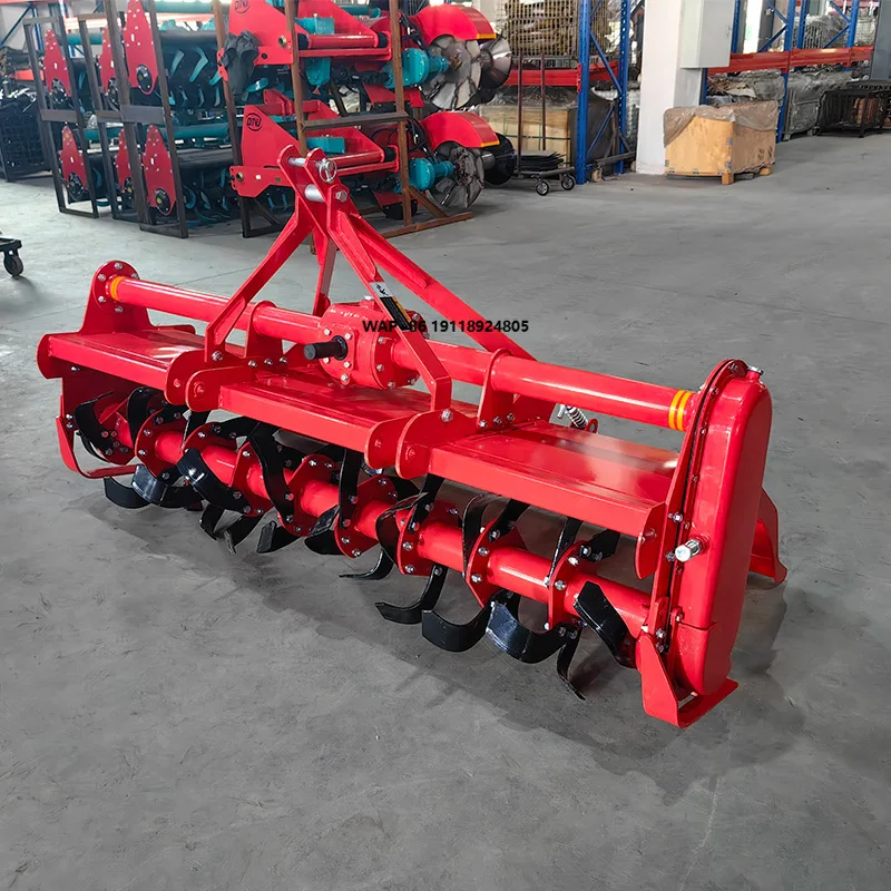 High-efficiency Rotary Tiller with Adjustable Depth  Reliable Plow Tool for Agricultural Fields and Soil Cultivation