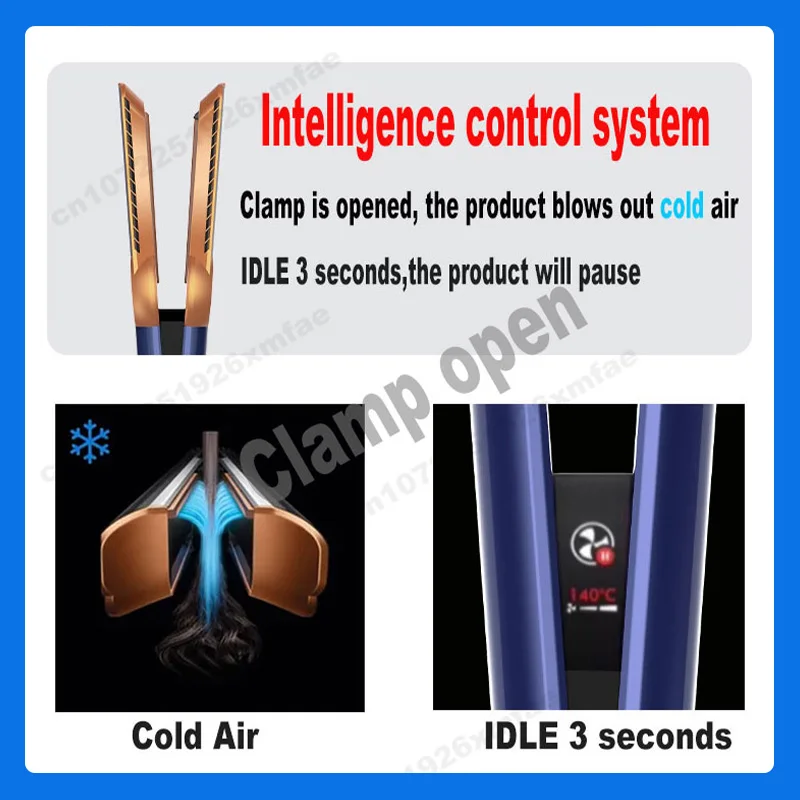 2 IN 1 Professional Hair Straightener & Hair Dryer Heat-Up Hair Flat Iron Negative Ion Iron Long-Lasting Styling Tool