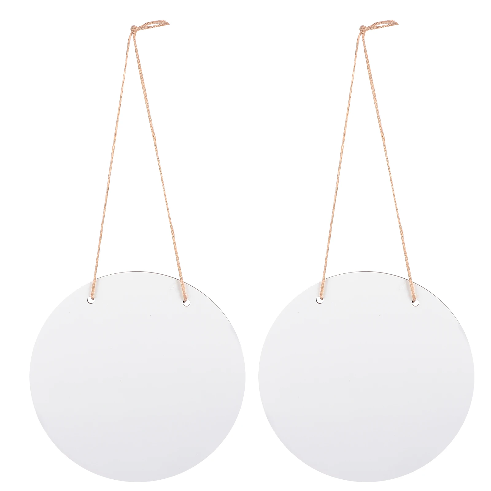

2pcs Wooden Board Hanging Decoration Sublimation Blank Sign Diy Craft Ornaments Round Door Hanger Rustic Style