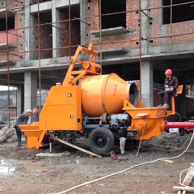 Secondary Constructional Column Electric Concrete Conveying Pump with Mixer  Engine & Motor High Efficiency 40m/h