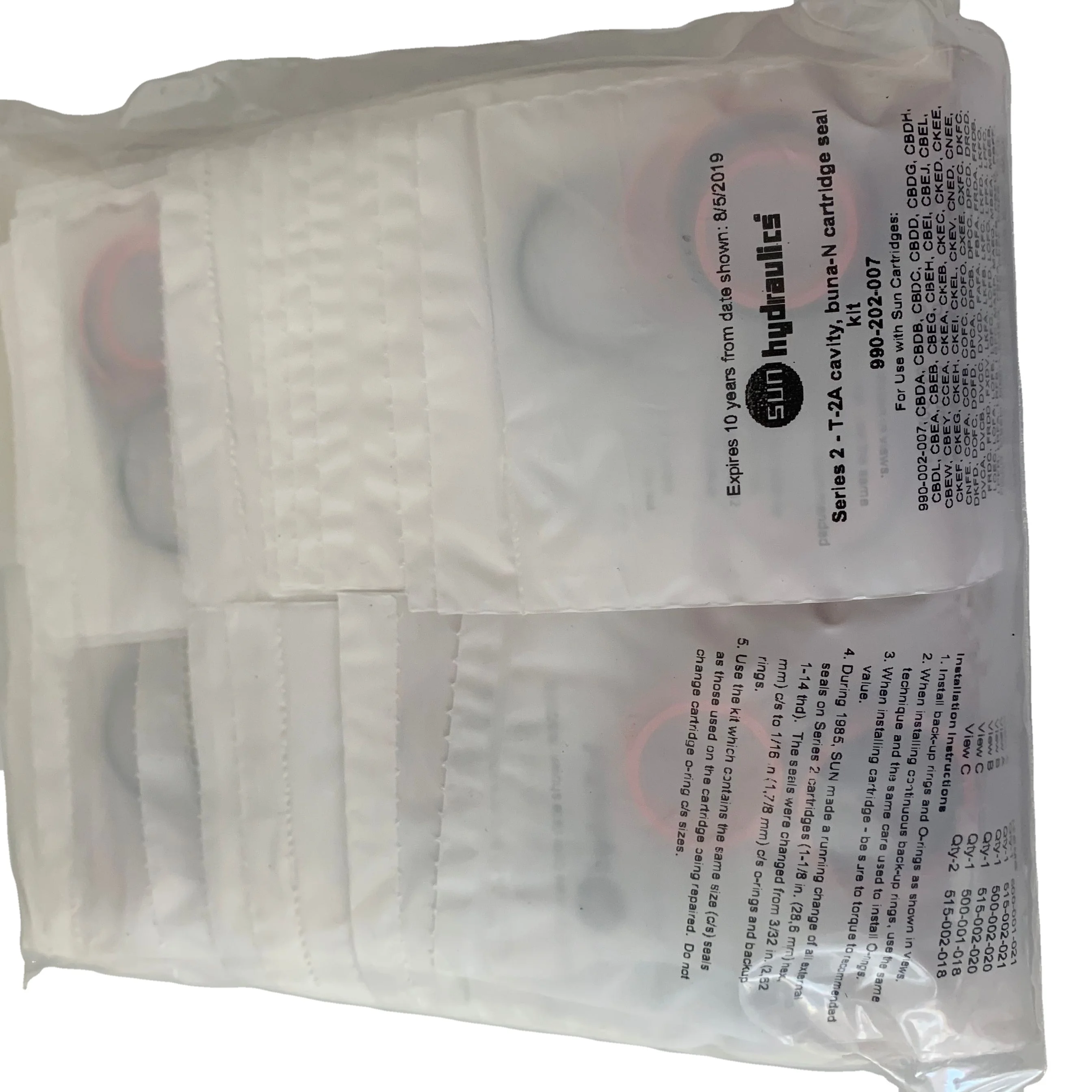 

990202007 990-202-007 990202006 990-202-006 990 202 SUN Hydraulics Origin USA Series 2 - T-2A Cavity, Buna-N Cartridge Seal Kit