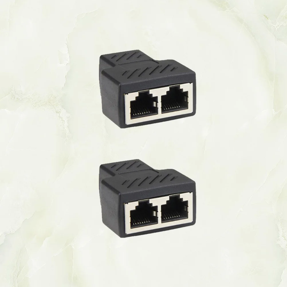 2 Pcs Connector Useful Practical Charging Cable Black Durable Adapter