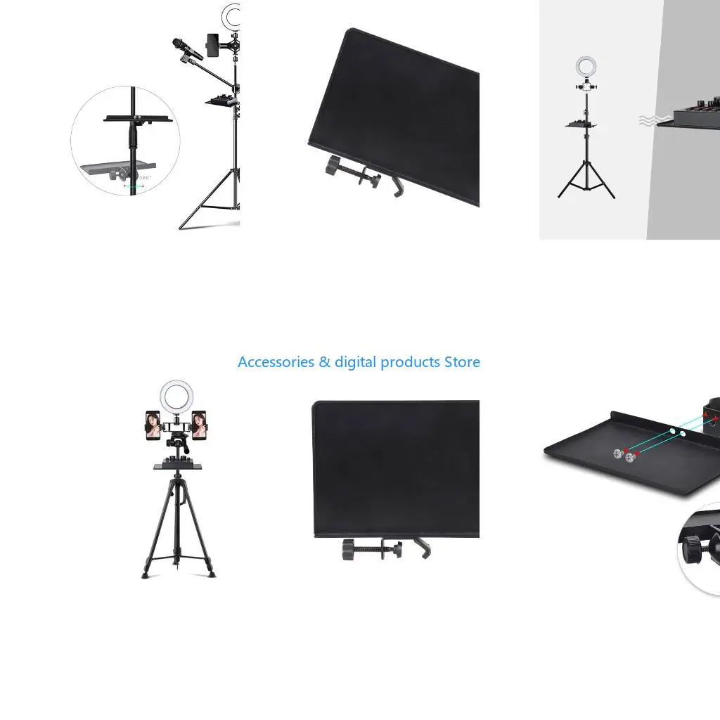 77JD Universal Live Stand Sound Card Tray Live Broadcast Stand Tray Sound Card Tray for Control Room Live Broadcast Room