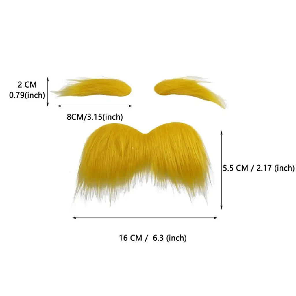 False Beard and Eyebrow Set Facial Hair Halloween Beard Costume Accessories