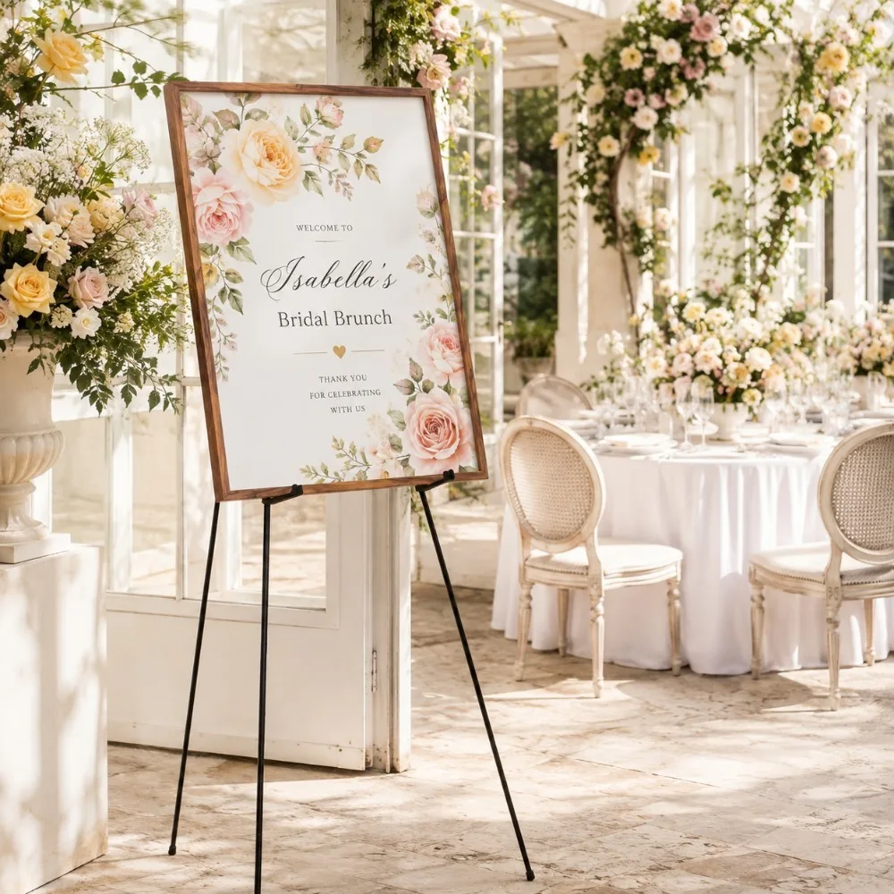 66 Inch Portable Easel Stand for Sign, Folding Metal Tripod Display Stand for Wedding Sign, Poster, Canvas Artwork, Exhibition Display, Retail Store Presentation and Event Decoration 1PCS