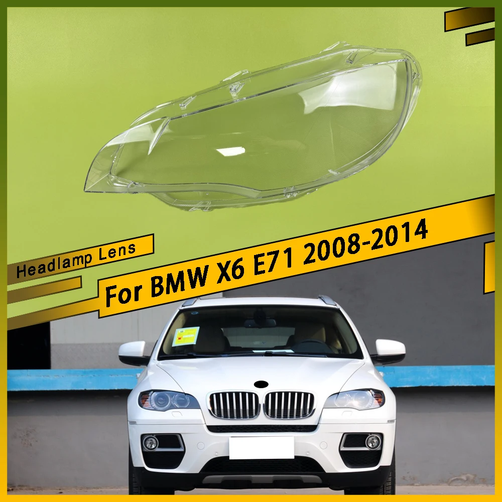 

Car Front Headlight Cover Headlamp Lampshade Lampcover Head Lamp Light Covers For BMW X6 E71 2008 2009 2010 2011 2012 2013 2014