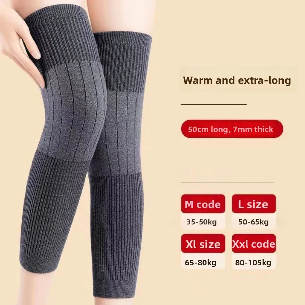 

Cashmere Knee Warmers - Winter Fleece-Lined Joint Protection with Anti-Slip Grip, Thermal Knee Pads for Exercise & Daily Wear​