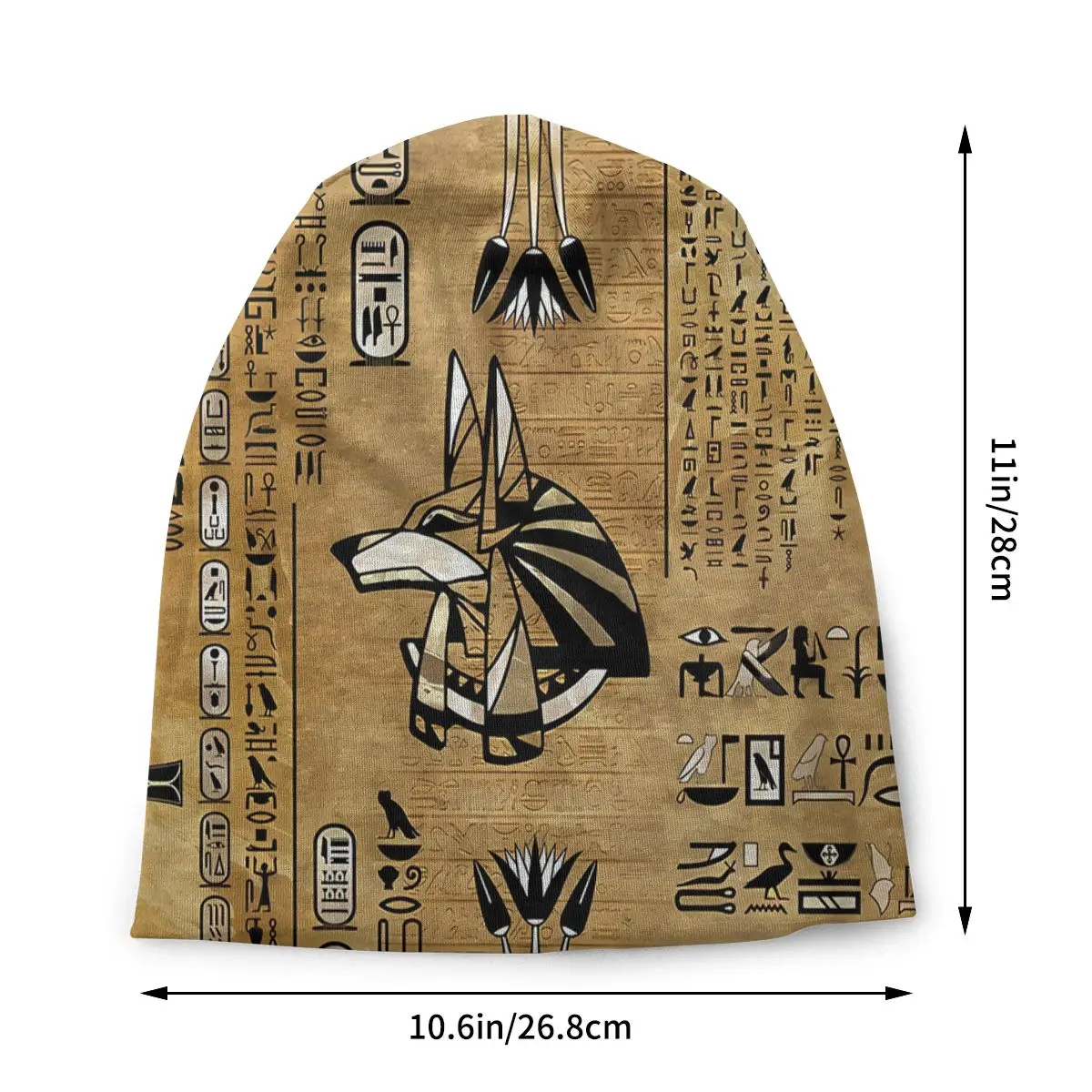 Thin Bonnet Hats Ancient Egypt God Anubis Men Women's Vintage Cap Hip Hop Skullies Beanies Caps