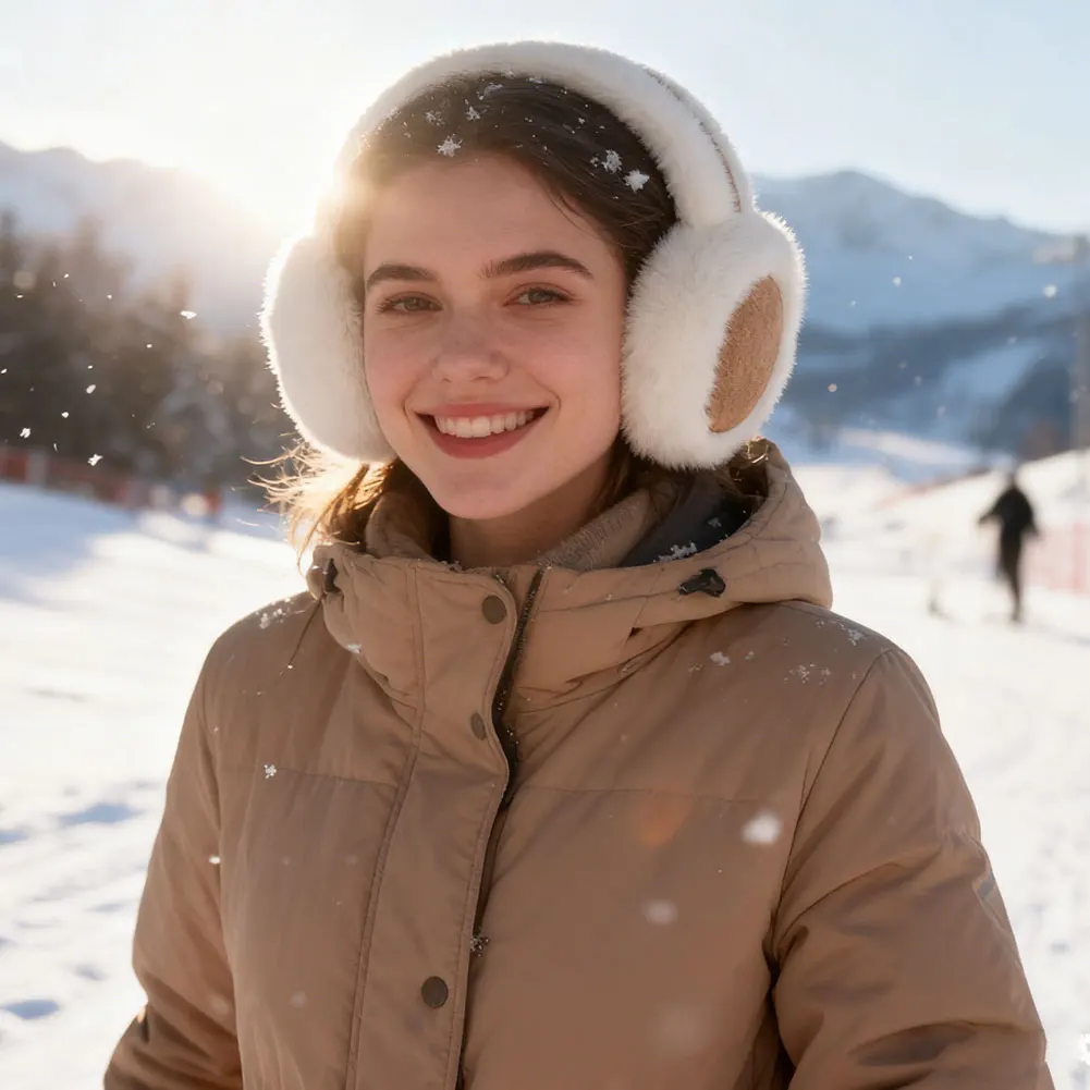 الرياضة في الهواء الطلق المرأة الأذن يفشل طوي الشتاء الباردة حماية الدافئة غطاء للأذن للطي إيرفلاب الأذن يفشل