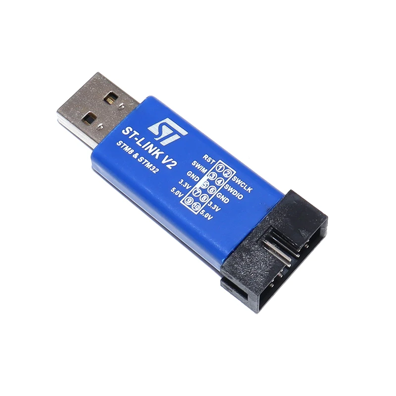 1Set ST LINK Stlink ST-Link V2 Mini STM8 STM32 محاكي تنزيل مبرمج البرمجة مع غطاء دوبونت كابل ST Link V2