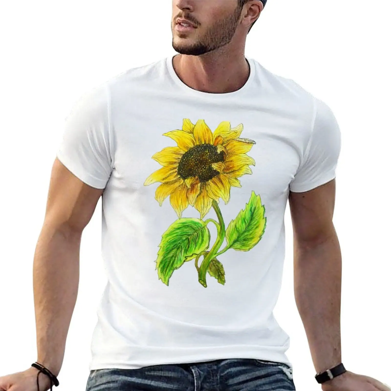 

Sunflower T-Shirt cotton t shirts man 100% t shirts cotton 100% t shirt man plain T-shirt