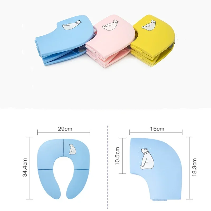 Travel Potty Seat Portable For Fits Round Oval Toilets Tourist Carry-On Travel On A Toilet Seat Non-Slip Suction Cups  Folding