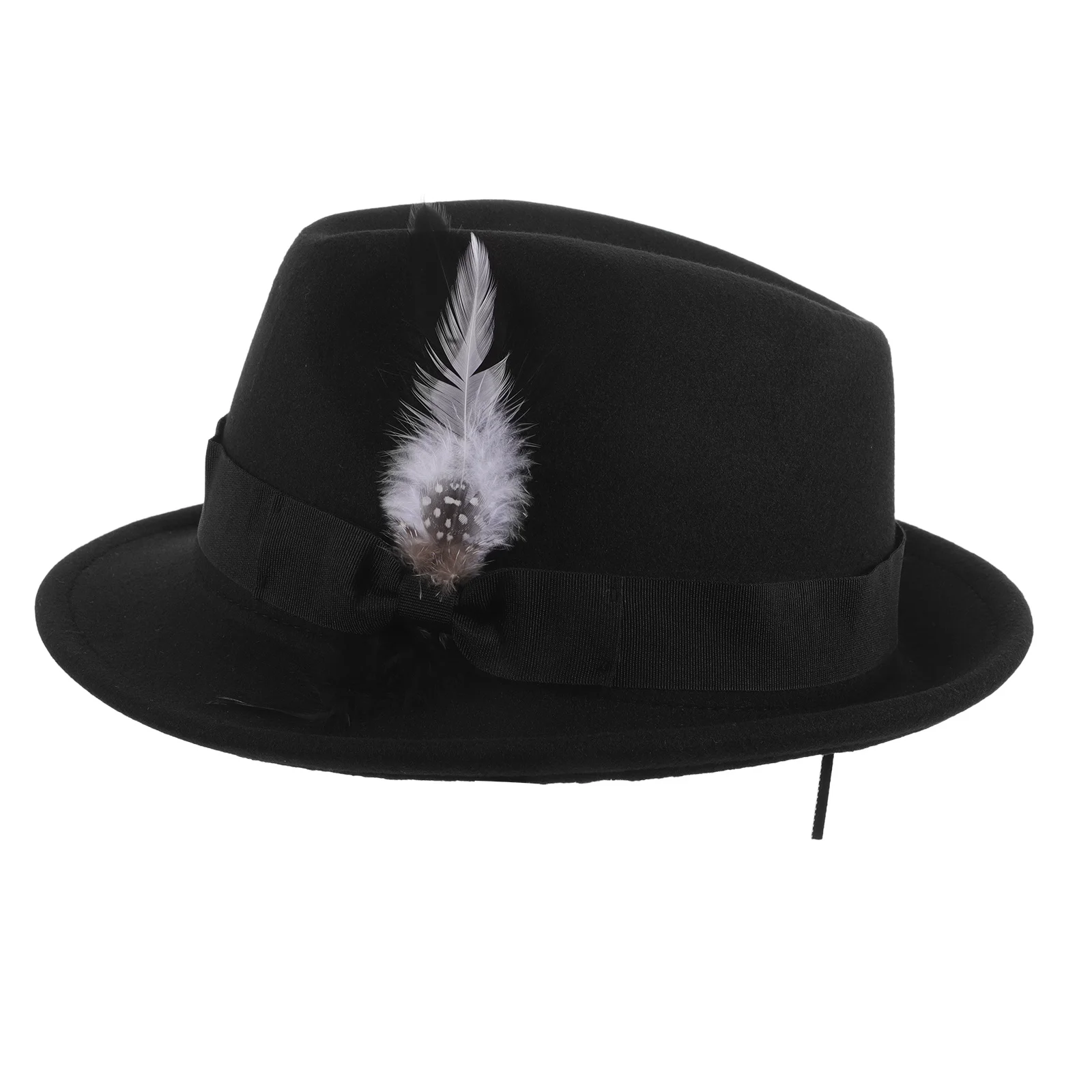 قبعة كلاسيكية للرجال مصنوعة من مادة اللباد خفيفة الوزن ذات حافة قصيرة، قبعة جاز أنيقة للنزهات غير الرسمية، قبعات فاخرة للرجال