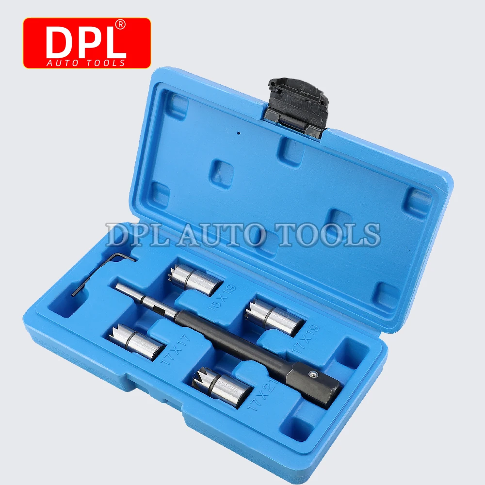 5-teiliges Diesel-Injektor-Sitzschneider-Entfernungswerkzeug-Set für Delphi Bosch BMW Merc CRD PSA Ford Fiat Peugeot Schneidwerkzeug-Reiniger – Detail 2