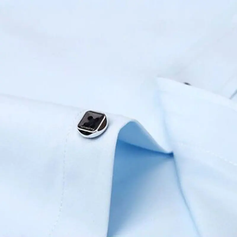 قميص رجالي بأكمام طويلة ، بلون واحد ، خفيف وجيد التهوية ، لا كي ، مقاوم للتجاعيد ، عمل ، كاجوال ، موضة ، جديد ، أربعة مواسم