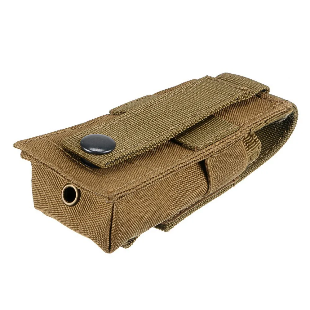 Portacargador MOLLE doble para pistola con funda linterna y cuchillo