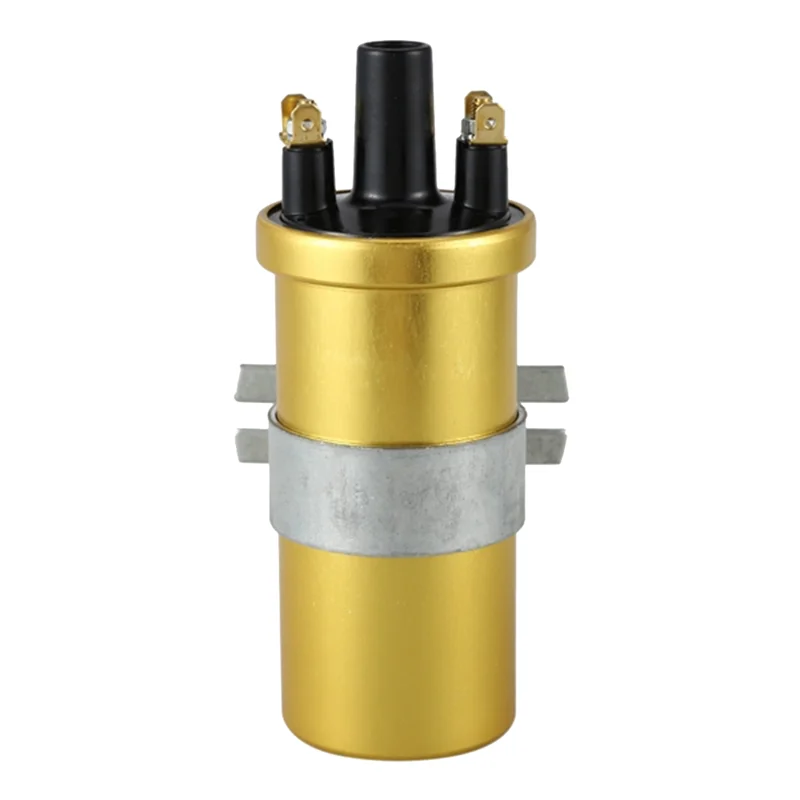 

Bobina encendido portiva estándar alto rendimiento para coche, accesorios para sistema encendido DLB105, color dorado, 12V