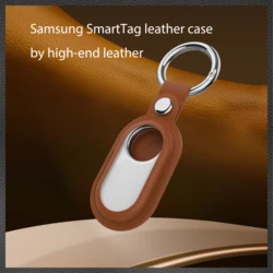 Loss Prevention for Samsung Galaxy SmartTag 2 Location TrackerLeather Keychain Case HolsterLoss Prevention Case for Smart Tag