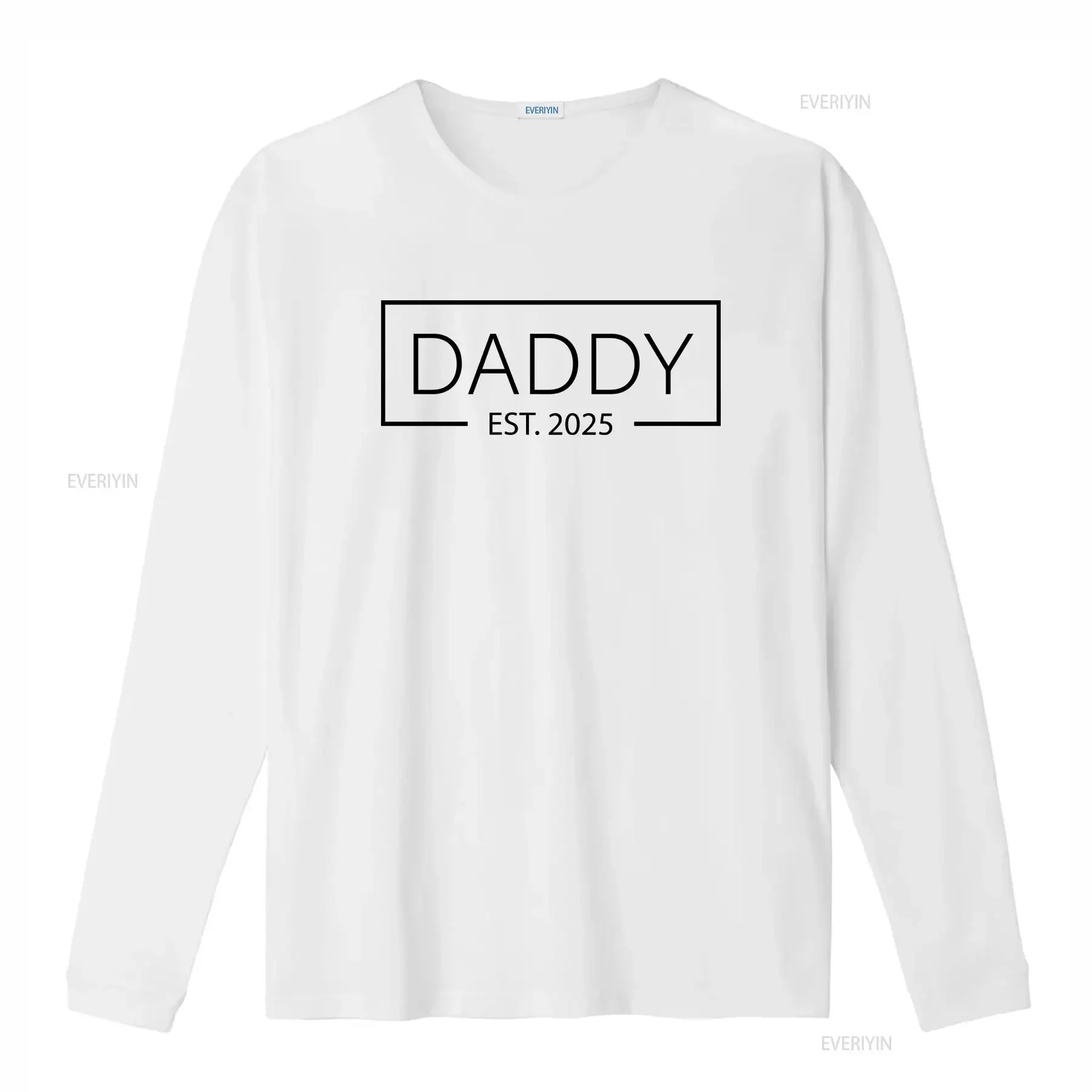 Daddy Est 2025 T Shirt Baby AnnouncemenT Promoted To For Husband New Dad vintage Washed Unisex Top For Everyday Wear Soft