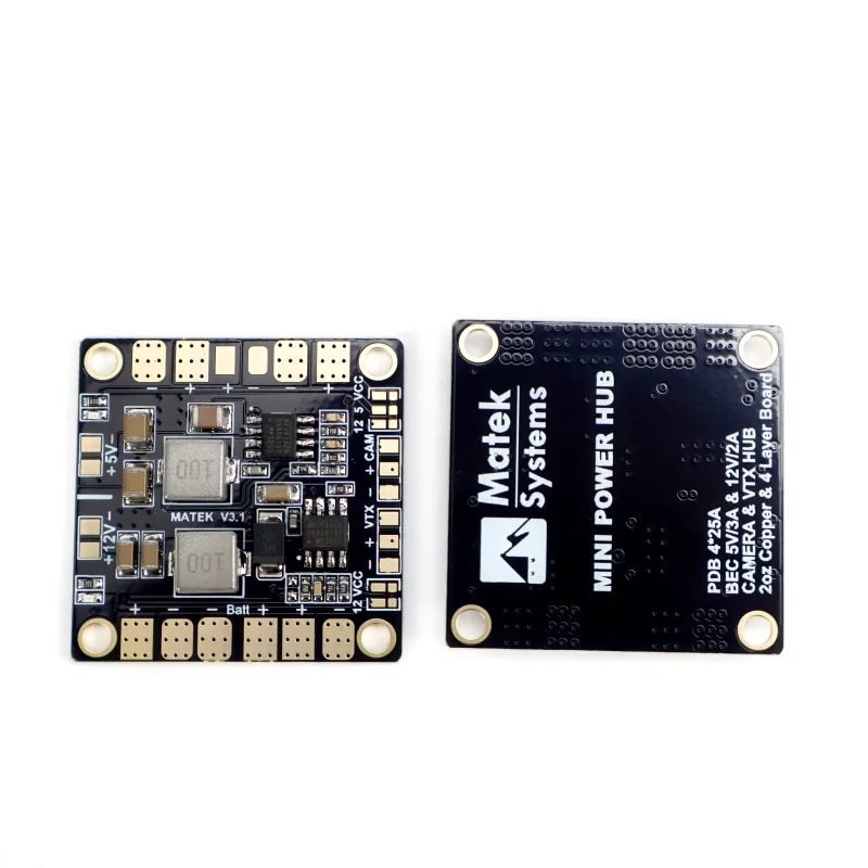 1pcs Matek Mini Power Distribution Board PDB, for FPV QAV250 ZMR250 Multirotor Quadcopter with BEC5V and 12V