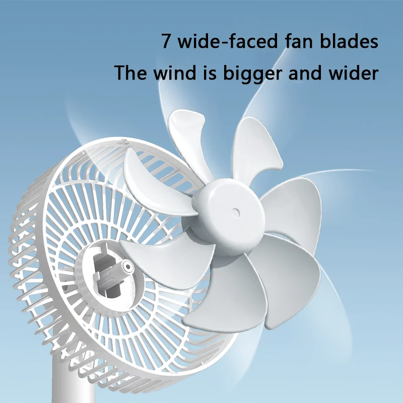 مروحة سطح المكتب المحمولة القابلة لإعادة الشحن من Xiaomi مقاس 8 بوصة، مروحة USB صغيرة للمنزل والمكتب والتخييم في الهواء الطلق ومروحة تبريد الهواء ومؤقت متأرجح