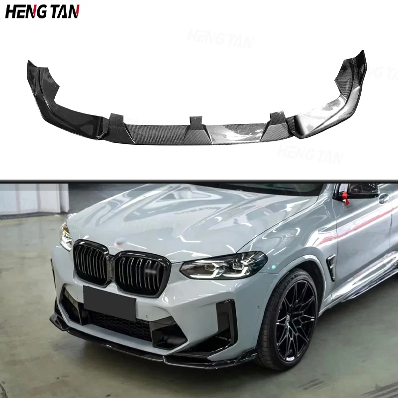 

For BMW X3M X4M F97 F98 LCI 2022+ Car Front Bumper Splitter Front Lip Chin Spoiler Diffuser Parts Carbon Fiber Upgrade Body kit