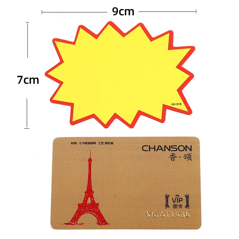 50 قطعة ملصقات الإعلان الترويجية ملصقات تسعير البطاقة البيضاء شارة أسعار السلع علامات متجر مبيعات الأعمال بالتجزئة #1