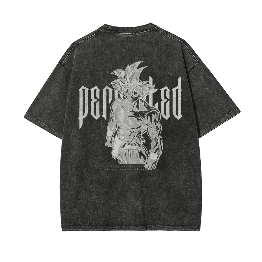 Goku Shirt Dragon Ball Z Anime Men Vintage Acid Washsummer Cotton Streetwear Gym Graphic Muscle Tee Tops 2026