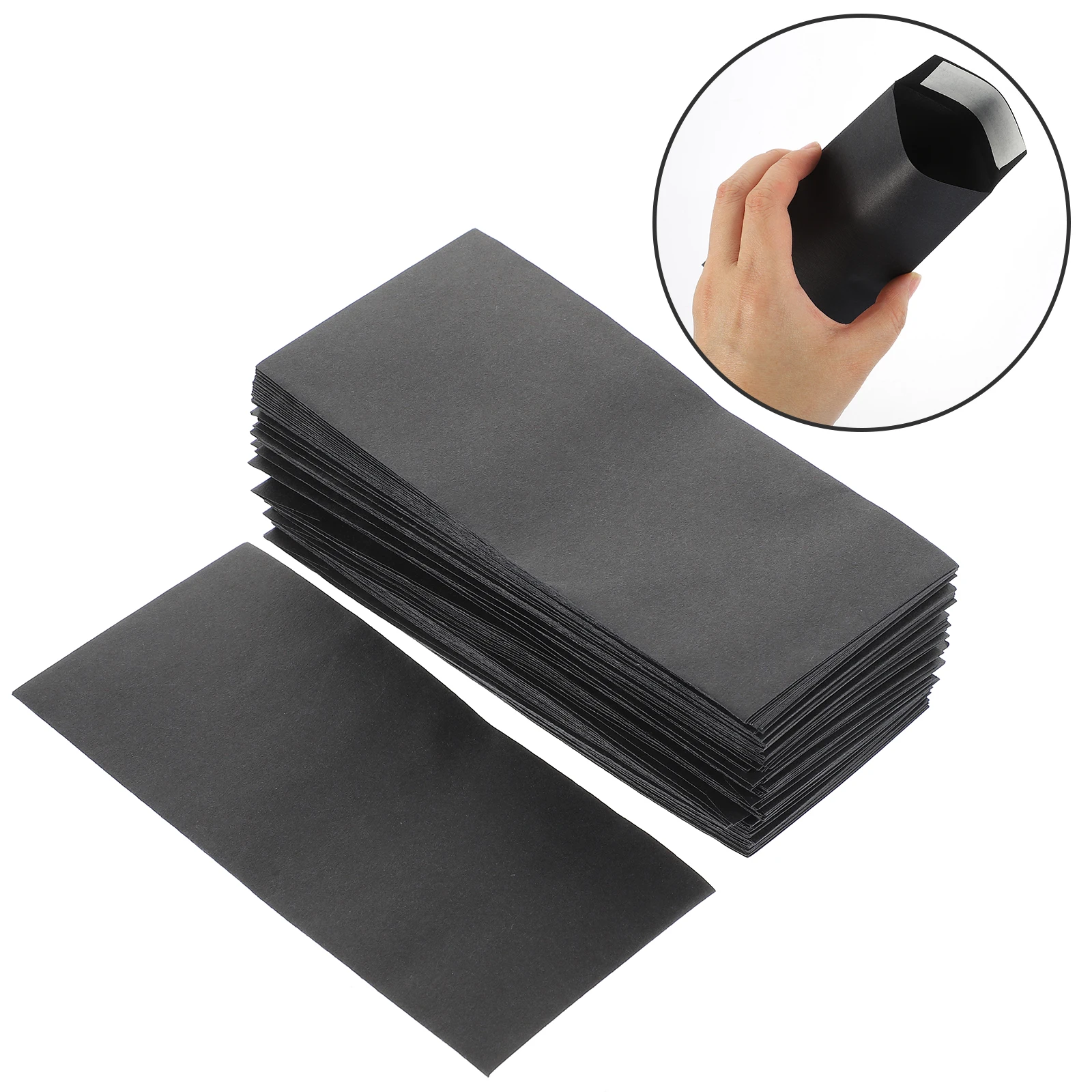 

120 Pcs Money Bag Cash Envelope Self Adhesive Envelopes for Budgeting Purse Stuffing Black Chinese