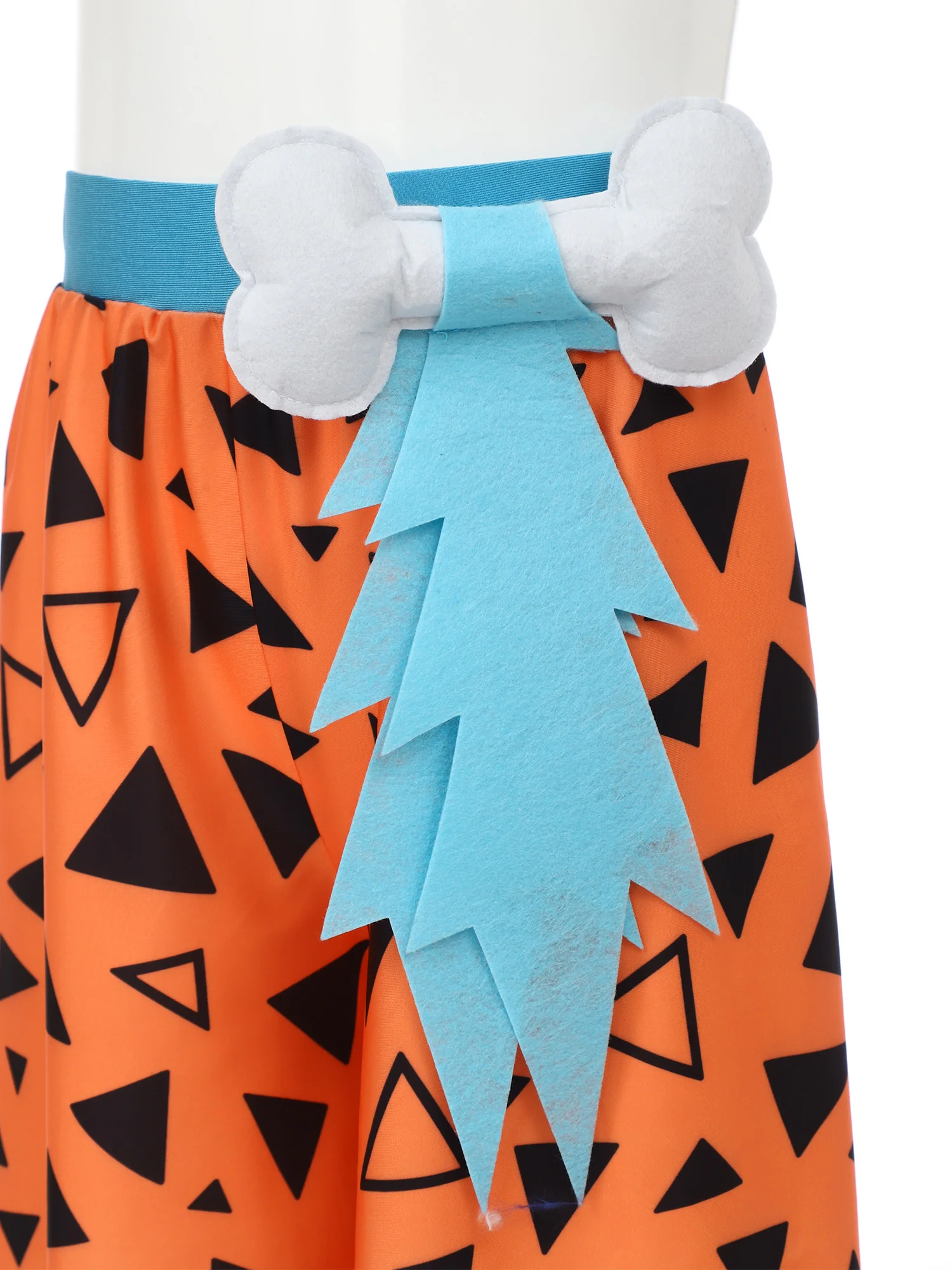 6-16y meninos flintstone traje halloween cavemen pedra idade primitivo homem tribo cosplay traje impressão colete 3d osso decoração shorts