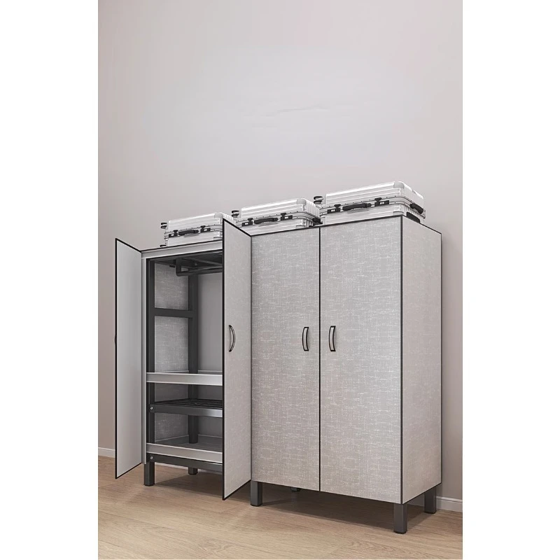 Simple cloth wardrobe, home bedroom rental room, free installation, folding, thickened and thickened all-steel frame, strong