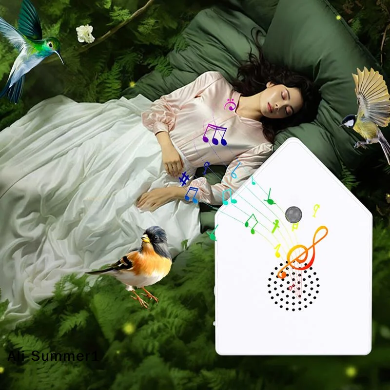 【E】Bird Chirping Sound Box, Indoor Ambient Noise Machine Table/Wall Mount for Living Room Bedroom Garden Patio